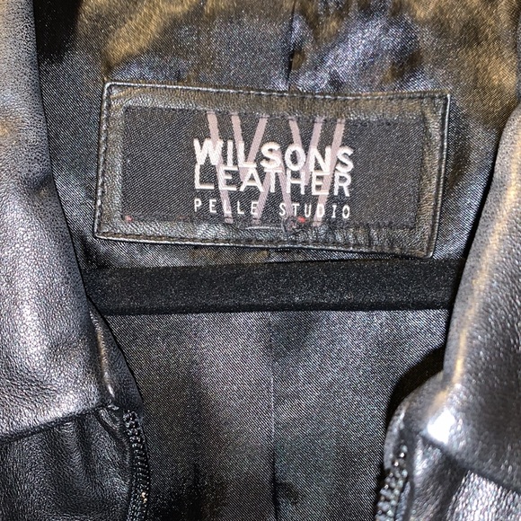 Wilson’s Leather black zip leather jacket - Picture 2 of 4